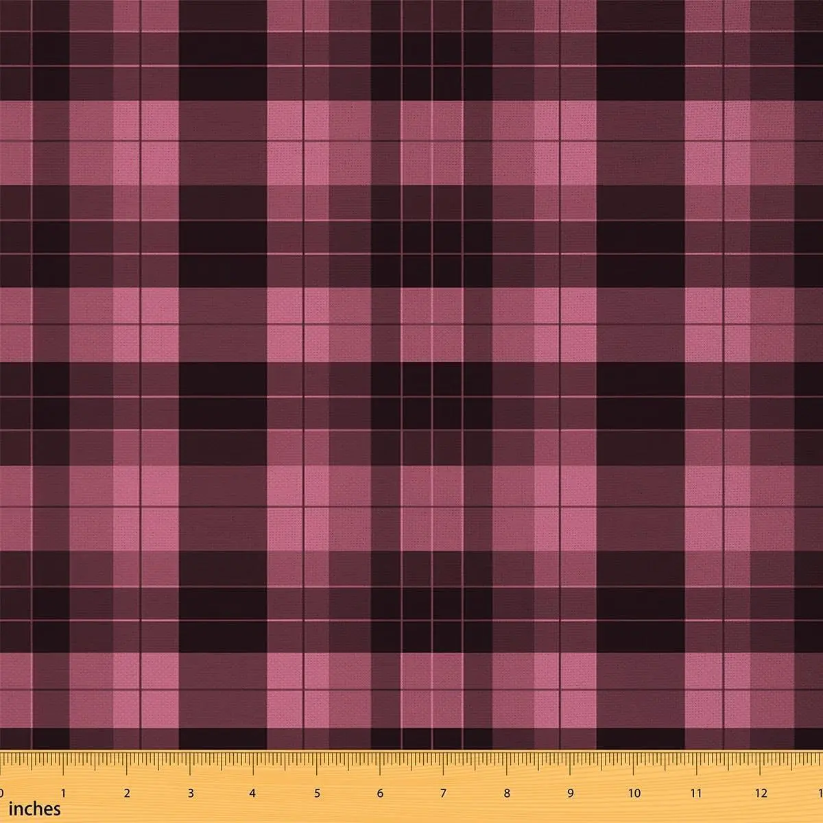 Retro Pink Grid Fabric by The Yard Patchwork Geometric Checkered Fabrics for Sewing Lovers Farmhouse Style Vintage Plaid Fabric DIY Soft Polyester No Stretch