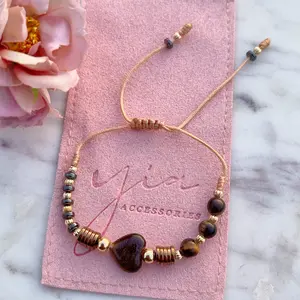 Tigers Eye Heart -Bracelet
