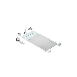 QM Drains SP32.33.200.24F Shower Pan Curbless Kit 32" With A 24" Kai Linear Drain Flange Edge