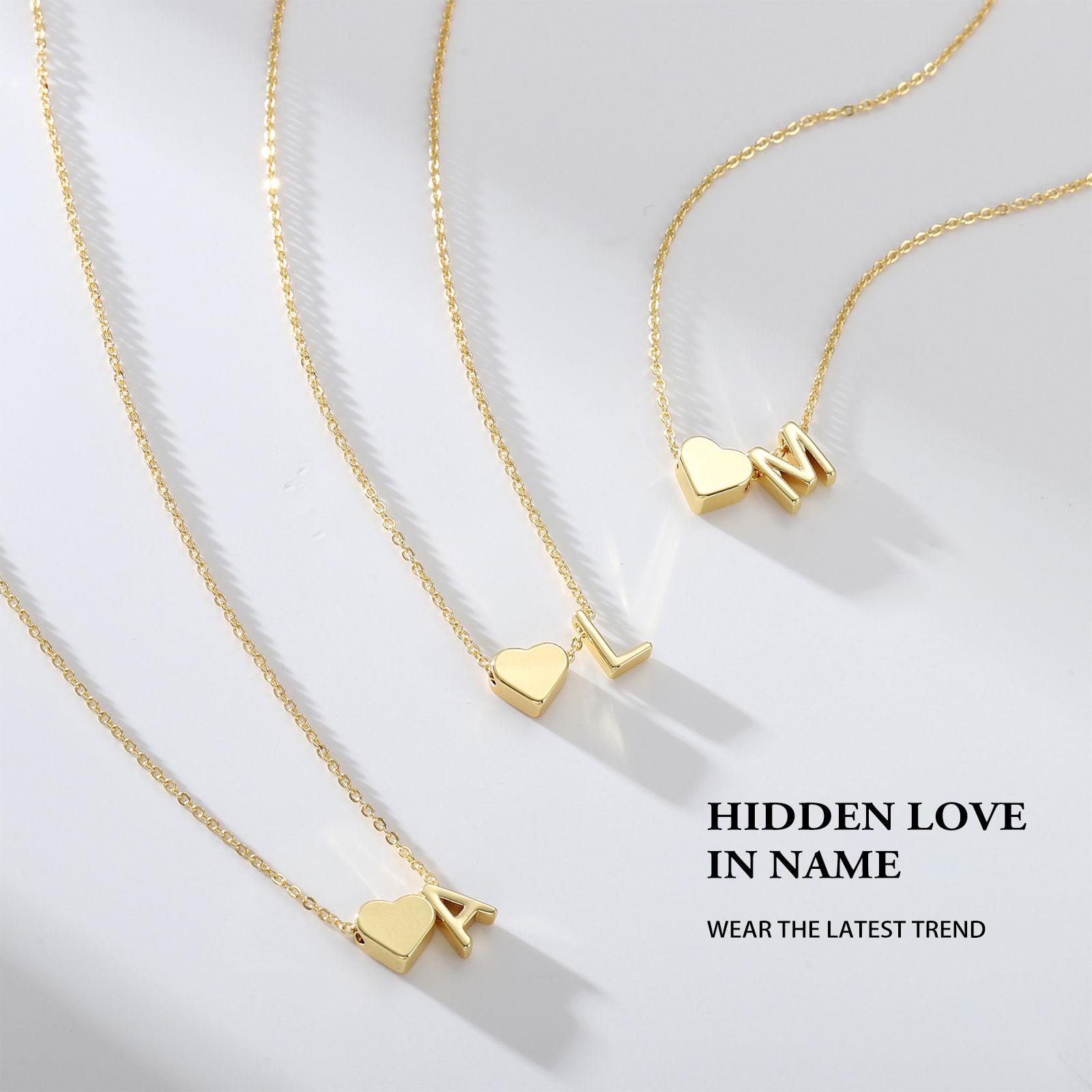 Turandoss Women's Dainty Golden Heart Initial Necklace - A-Z Letter Tag Pendant Jewelry, Mom Birthday Gift, Personalized Summer Costume Accessory, Sohochic Gold Jewelry Turandoss Women's Dainty Golden Heart Initial Necklace - A-Z Letter Tag Pendant Jewelry, Mom Birthday Gift, Personalized Summer Costume Accessory, Sohochic Gold Jewelry