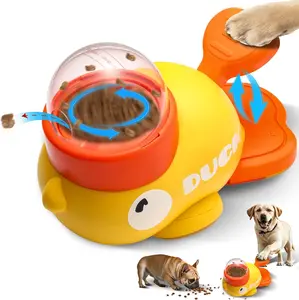 ‌Duck-Shaped Dog Puzzle Feeder - 2-in-1 Slow Eating Toy for Cats & Small Dogs (Anti-Choking Design)