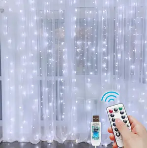 2 Packs 300 LED Curtain String Lights 9.8x9.8ft Waterproof Fairy Lights with 8 Modes & Remote Control Super Bright for Christmas Weddings Parties Bedrooms Walls and Windows