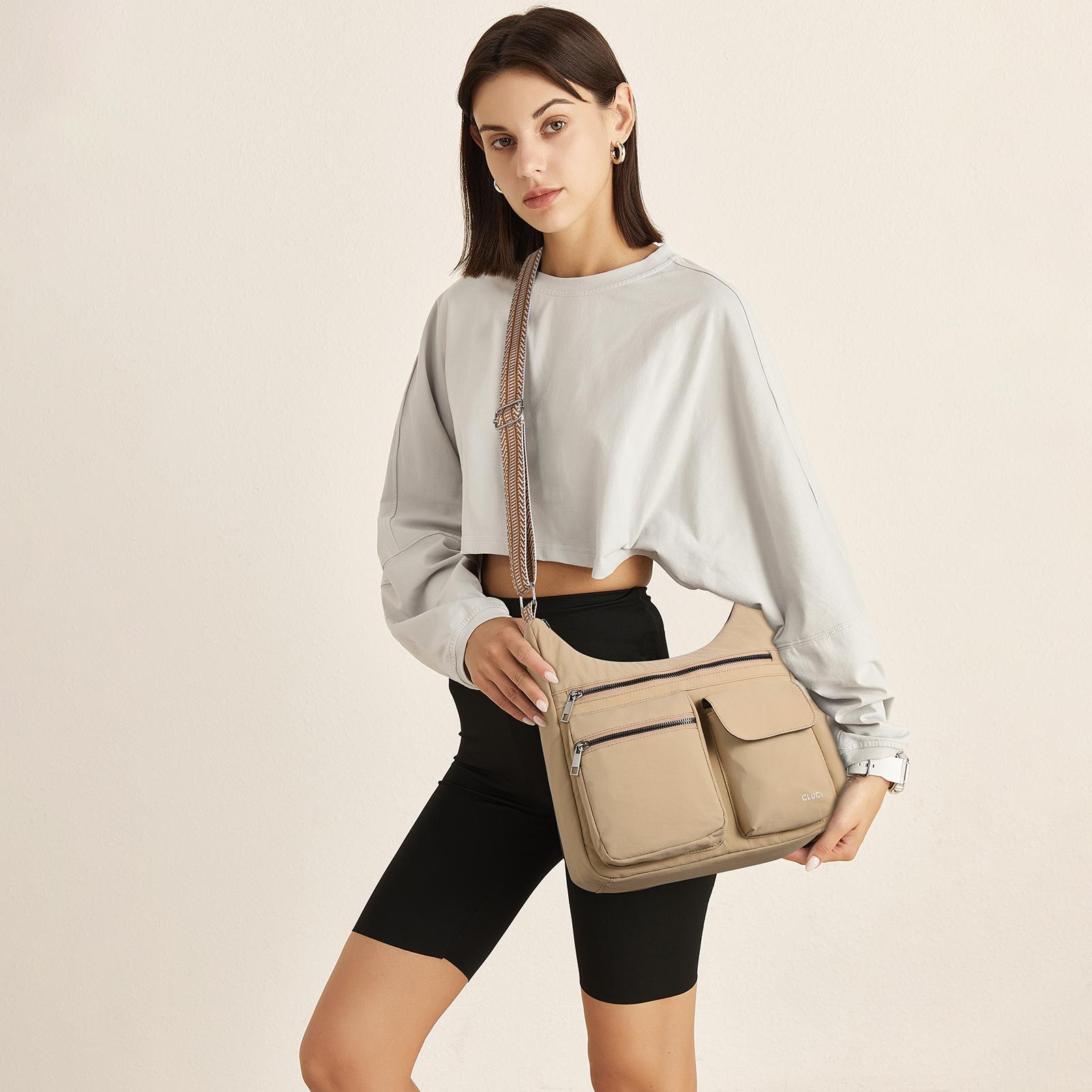 CLUCI TikTokShopSpringGlowUp Waterproof Nylon Crossbody Bags For Women Trendy Fashion Lightweight Shoulder Bag REID Purse For Ladies 12.9 Inch iPad Pro Gift Accessory purses crossbody bags outing bag