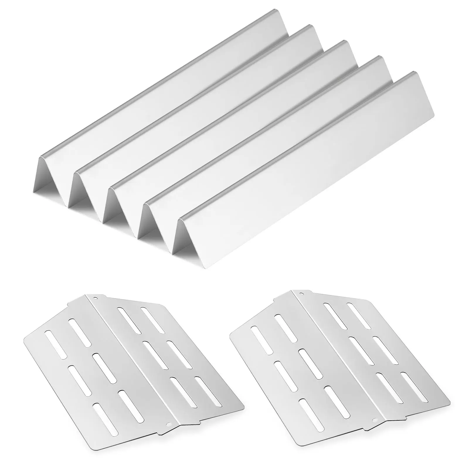 【SummerFinds】VEVOR Flavorizer Bars and Heat Deflectors,  17 inch Grill Replacement Part, for Weber Genesis 300 Series Grills, Including E310 E320 E330 S310 S320 S330, Stainless Steel Thicker Heat Plate, 7 Pack
