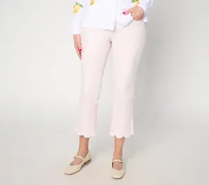 Belle by Kim Gravel Regular TripleLuxe Twill Scallop Cropped Jean