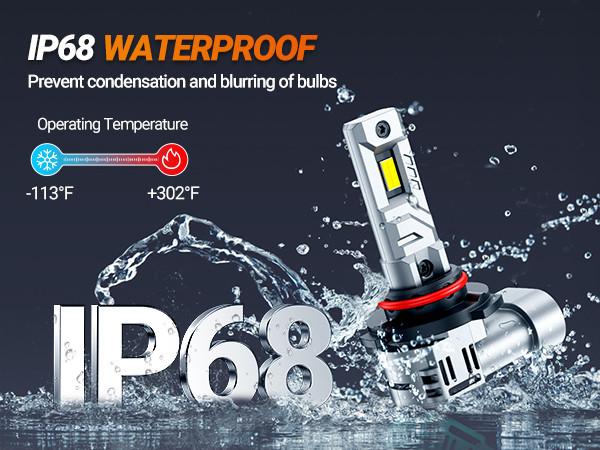 2018 Dodge Charger 9005/HB3 80W 6500K White IP68 LED Headlight Bulbs 2PCS SEALIGHT X1S