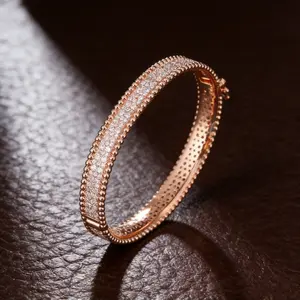City Fashion Copper Bracelets for Women，Elegant Fashion Bangle Bracelet, Trendy Stack Bangle, Diamond Bracelet Jewelry for Party, Daily Clothing Decor, Trendy All-match & Exquisite Jewelry for Birthday Gift