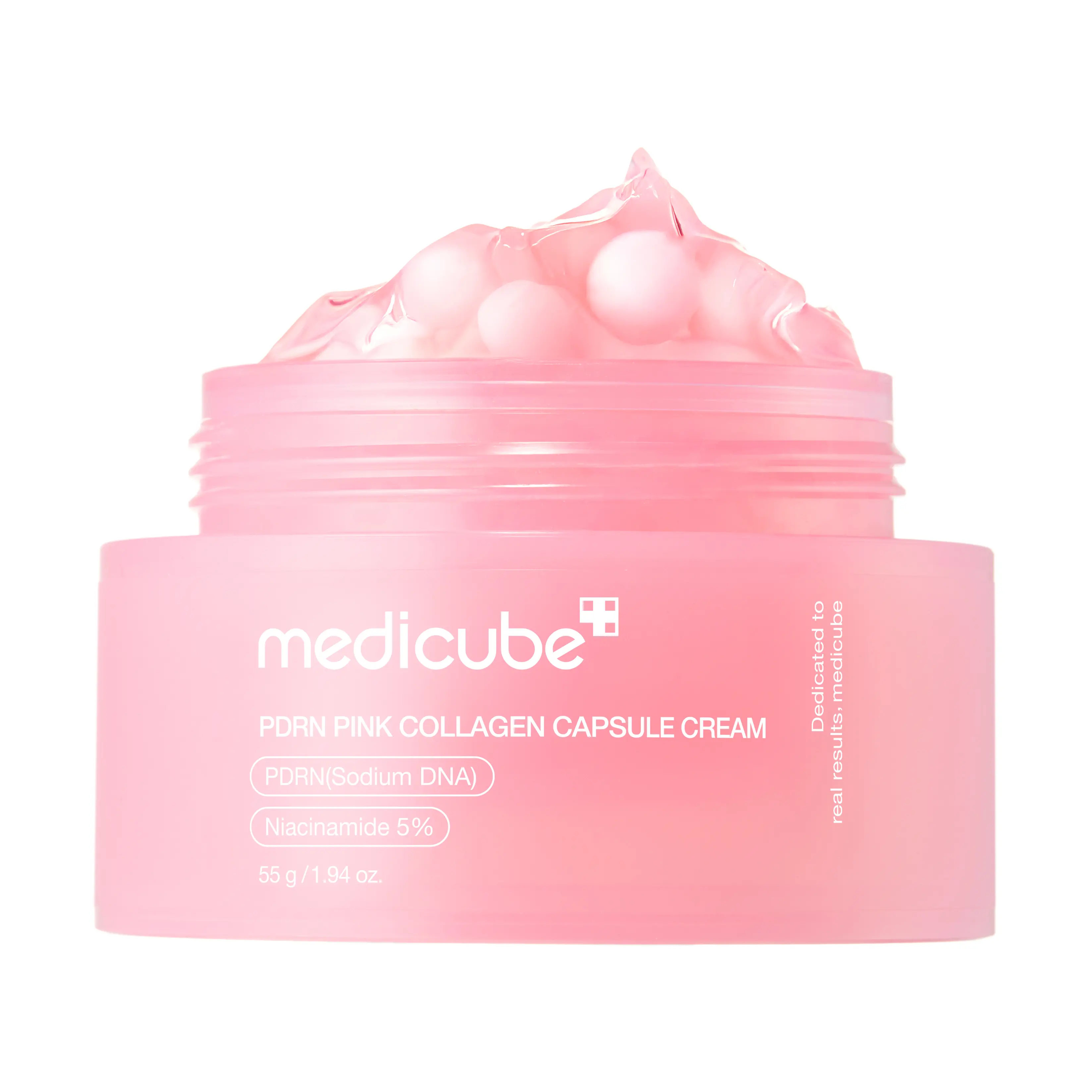 [medicube] PDRN Pink Collagen Capsule Cream | Pink Boba Cream | Salmon DNA, Niacinamide for Uneven Skin Tone, Glow Hydration