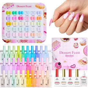 Beetles Gel Polish Hema-Free Translucent Gel Nail Polish Set, Dessert Feast Themed, for Spring Manicure & Home Nail Art Decoration