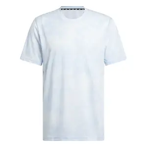 adidas Mens Feel Ready Crew Neck Short Sleeve Casual Tops Casual - Blue