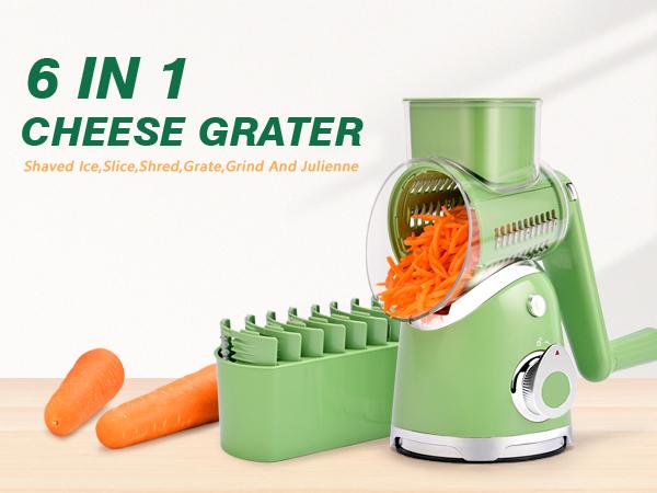 SUSTEAS Vegetable Chopper 18/10 Stainless Steel with 6 Replaceable Blades, Strong Suction Cup Base, Durable Design for Easy Cooking Kitchenware Utensils New Green SUSTEAS Vegetable Chopper 18/10 Stainless Steel with 6 Replaceable Blades, Strong Suction Cup Base, Durable Design for Easy Cooking Kitchenware Utensils New Green