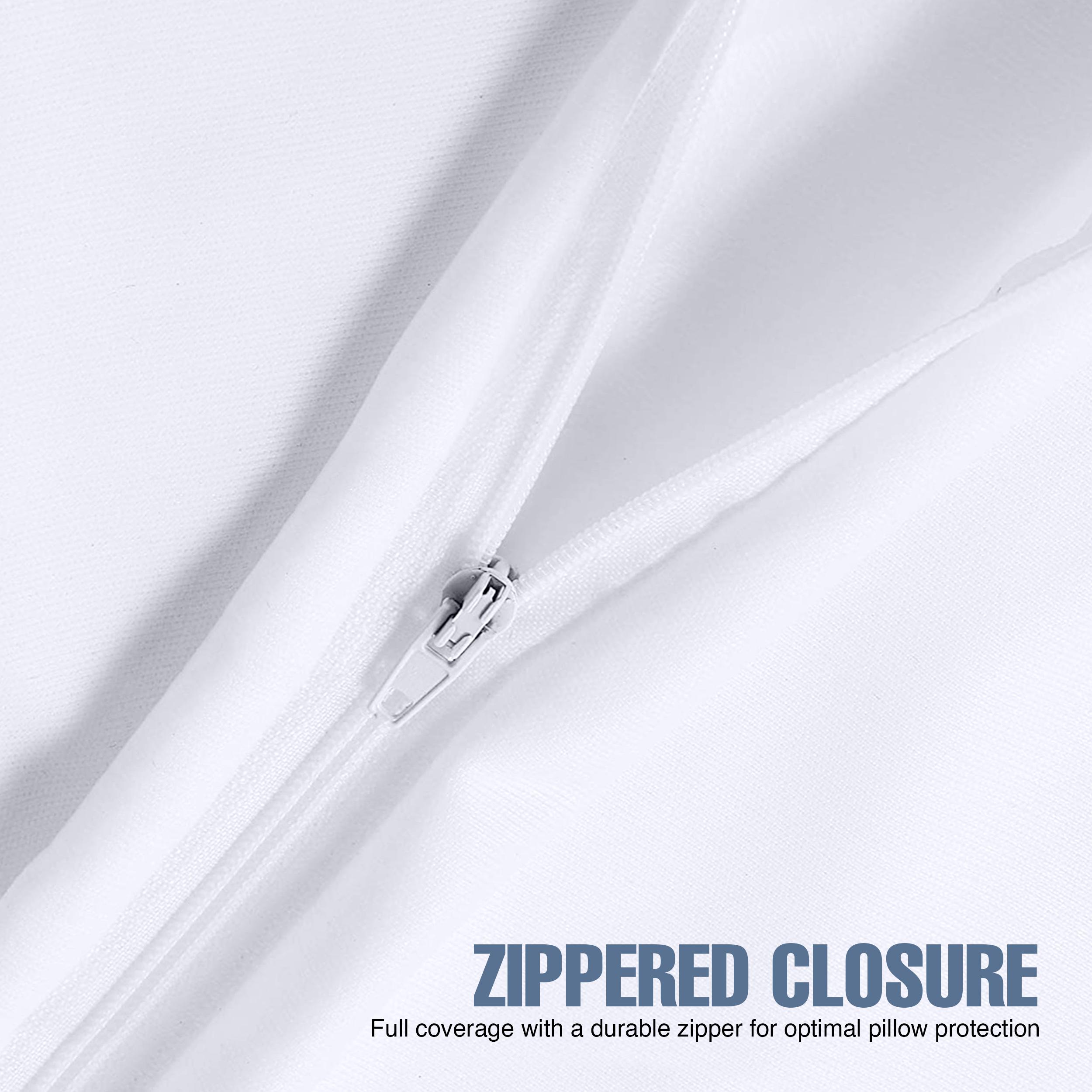 Utopia Bedding 2-Pack Waterproof Pillow Encasement | Zippered Pillowcases | Bed Bug & Dust Mite Proof, Soft Polyester, Machine Washable - Gray Utopia Bedding 2-Pack Waterproof Pillow Encasement | Zippered Pillowcases | Bed Bug & Dust Mite Proof, Soft Polyester, Machine Washable - Gray