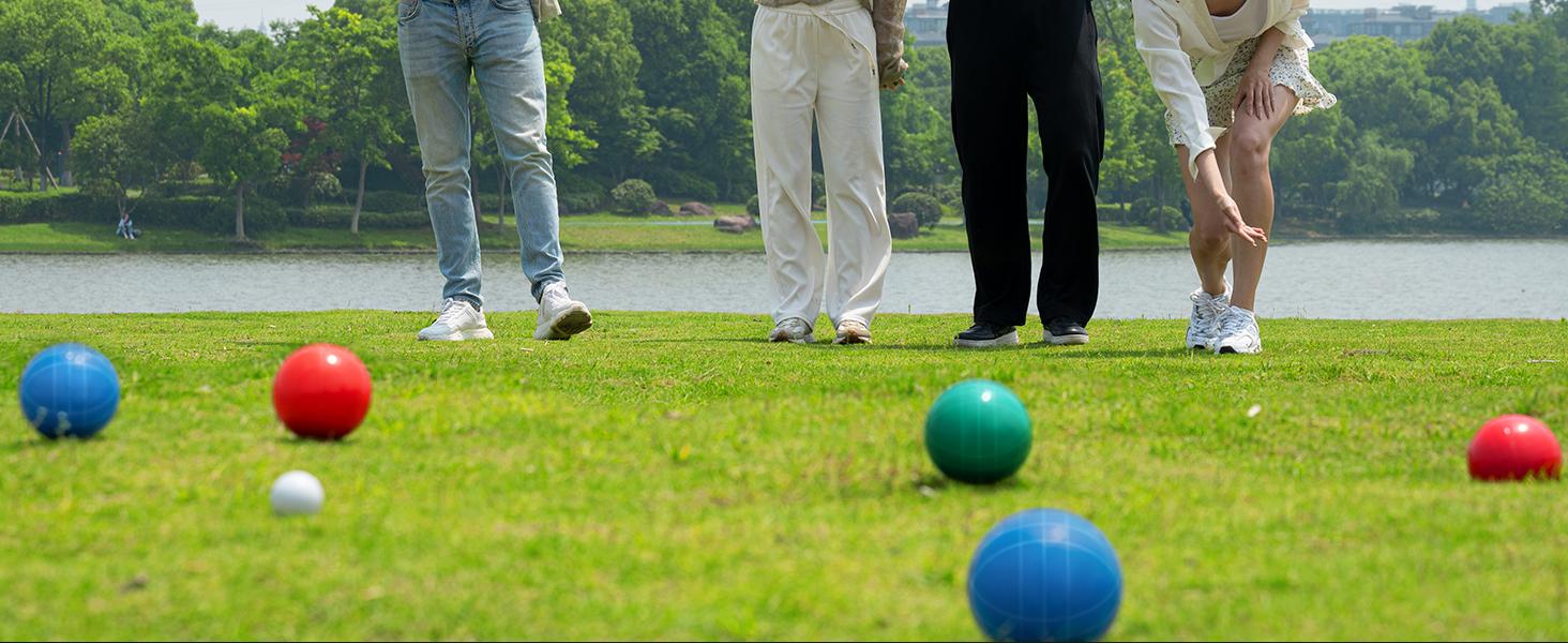 Ropoda Spring Glow-Up Bocce Ball Set with 8 Balls, Pallino Case & Measuring Rope for 4 to 8 Persons, Includes Backyard, Lawn, Beach & More, Summer Turn Up & Father's Day Deal Ropoda Spring Glow-Up Bocce Ball Set with 8 Balls, Pallino Case & Measuring Rope for 4 to 8 Persons, Includes Backyard, Lawn, Beach & More, Summer Turn Up & Father's Day Deal