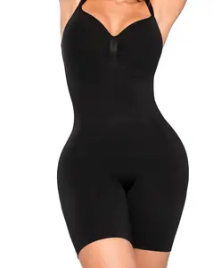 Seamfree Full Body Shaper SMI7153 with Adjustable Straps & Mid-Thigh | High Back Support & Targeted Compression Shapewear Formal Seamless Breathable Fitted