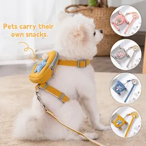 Backpack pet leash, cat and dog leash, dog/cat harness and leash set, pet supplies
