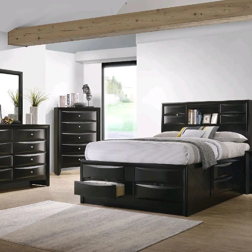 Brand new Queen Solid wooden Storage Bedroom Set, Cash on Delivery  + Finance