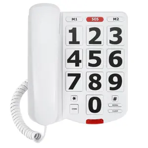 Large Button Phones for Seniors, Land Line Phones for Elderly - Big Button Home Telephone for the Visually Impaired, 110dB+ Amplified Ringer & 80dB+ Handset Volume for the Hearing Impaired House Phone Colorful Flame LED Humidifier canopy fan