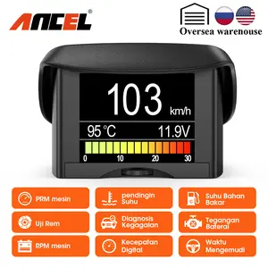 ANCEL A202 OBD2 Car Monitor - OBD Port-Connected Device for Gauge-Less Cars, Displaying Speed, RPM, Fuel Consumption, Engine Temp, Battery Voltage