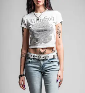 Affliction Women's T-shirt Grease Mob Baby Tee