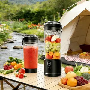 Portable Blender Cordless 500ml, 7.4V Personal Blender for Shakes & Smoothies, USB-C Rechargeable, Self-Cleaning, IPX5 Waterproof, BPA-Free, Small Blender for Travel Home Office