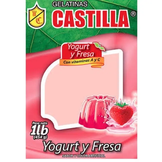 Gelatina Castilla Yogur Fresa 1lb from Guatemala delicius flavor