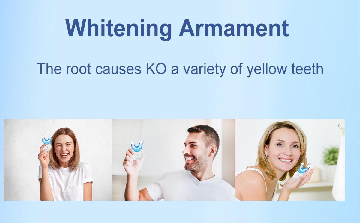 MySmile Original Teeth Whitening Kit with LED Light (5x Bulbs) - 3 Gels for Sensitive Teeth | Fast 10-Min Results