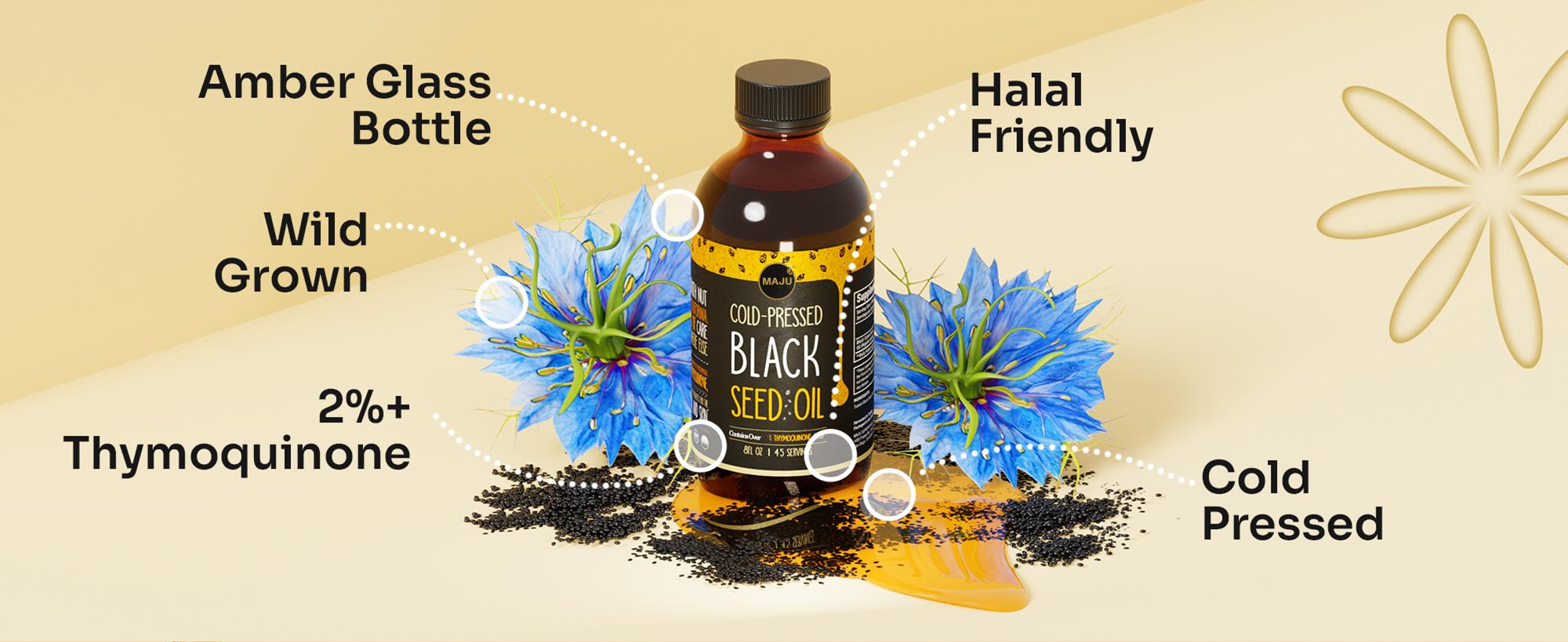 MAJU Black Seed Oil (8oz) - Herbal Joint Support, Immune Boosting & Digestion Support, Body, Consumable, Body Massage & More Cosmetic Comfort MAJU Black Seed Oil (8oz) - Herbal Joint Support, Immune Boosting & Digestion Support, Body, Consumable, Body Massage & More Cosmetic Comfort