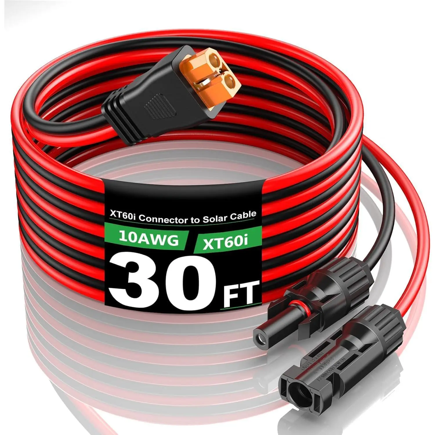 Solar to XT60i Extension Cable 10AWG 30FT Solar Connector to XT60i Adapter Charging Cable for Portable Power Station, Solar Generator, Solar Panel, Battery, RV : Patio, Lawn & Garden,electronic,components,a,PVC,Wrap,Heat Shrink Tubing with Insulator Rings
