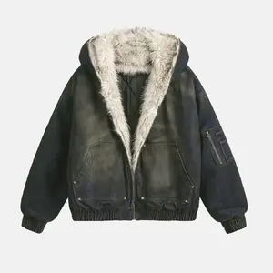 Inlfation Unisex Fashion Cropped Boxy Short Flight Jacket with Hood, Zipper Design, Colorblocked, Anti-Pilling Casual Winter Coat by INFLATION  SpringStatements Street wear Hooded Puffer Coat