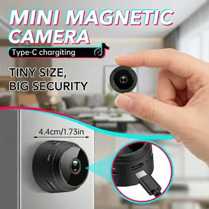 3 Wireless Surveillance Cameras A9 Elevate Your Security with 5GHz WiFi Intelligent Security Camera Magnetic Suction HD Definition Home Office Monitoring Modern Design Durable Structure Card Charging
