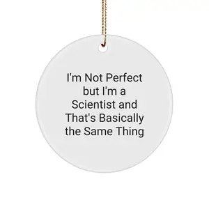 Funny Scientist Circle Ornament Gifts from Men to Women Friends and Family for Christmas, Perfect for Scientist Lovers and Circle Ornament Enthusiasts, Unique Scientist Christmas Unique Gifts