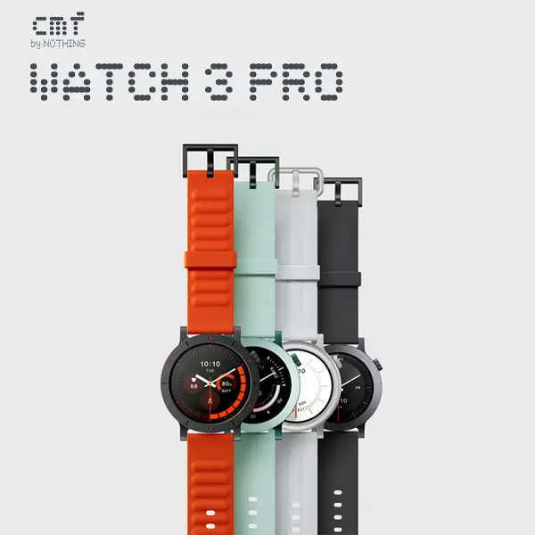 CMF BY NOTHING Watch 3 Pro Smart Wristwatch for Men - Bluetooth Call, AI Features, Energy Score, Biometric Tracking (Heart Rate, Sleep), GPS, 130+ Workout Modes, IP68 Water Resistant, Android iOS Compatible Silicone-Metal Wearable Device, Guys Gifts, Devi