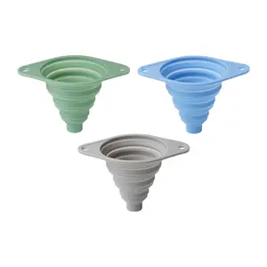 3 pcs Large Caliber Folding Multifunctional Funnel | Lightweight, Easy to Store, Silicone Material, Suitable for Filling Narrow Mouth Containers, Ideal for Outdoor Liquid Storage