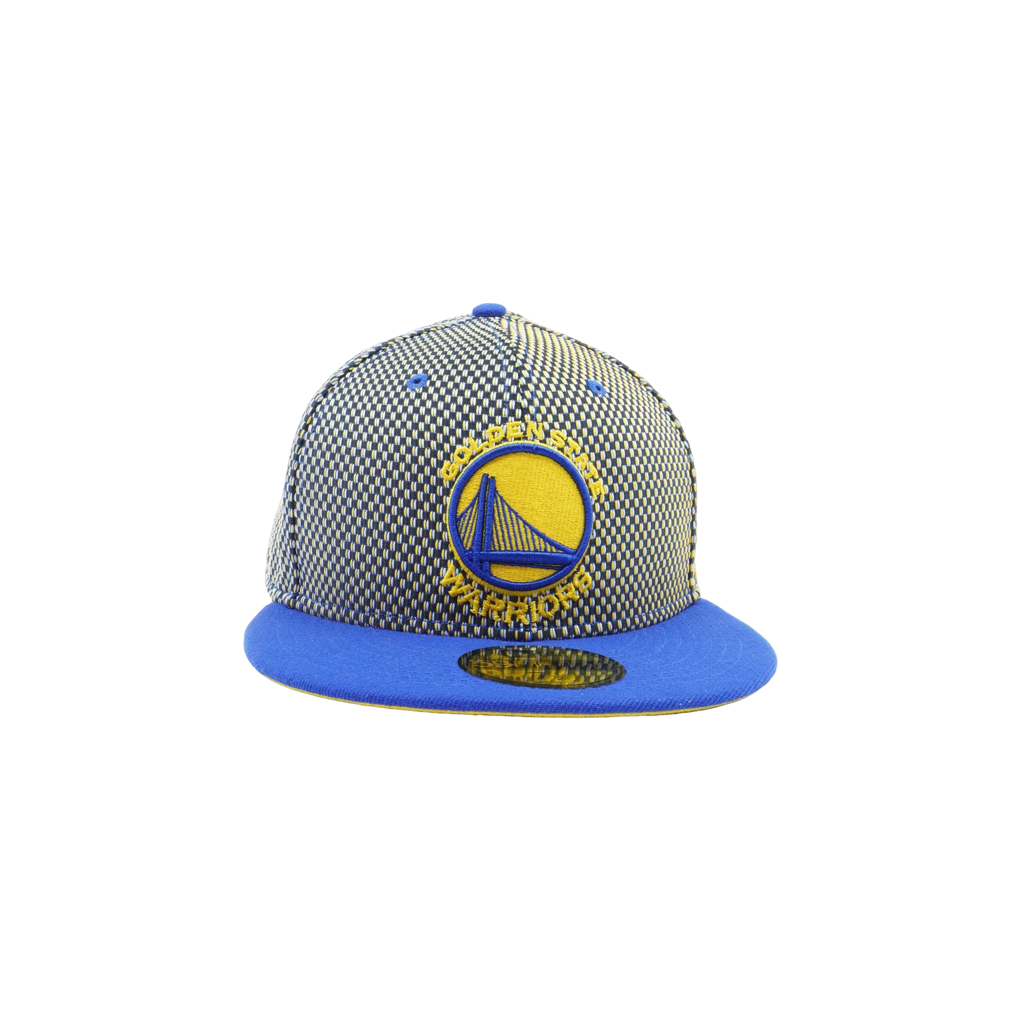 59FIFTY Golden State Warriors Team Shift Fitted Hat "Black and White Checkered / Blue / Yellow - Under Brim" NE621
