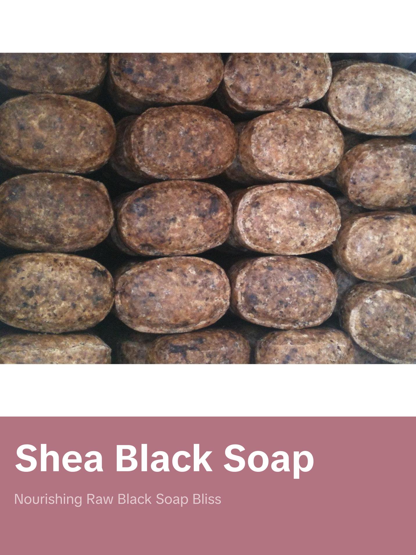 African Black Soap with Shea Butter for Skin Care