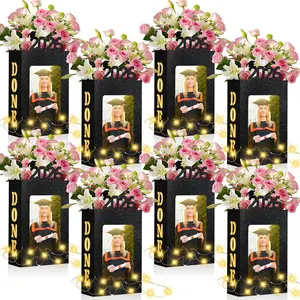 4/8Pcs Graduation Centerpieces for Class of 2026, Fit 4x6in Photo, Graduation Table Centerpieces with LED Light Strip Graduation Gifts Grad Party Favor for High School College Graduates