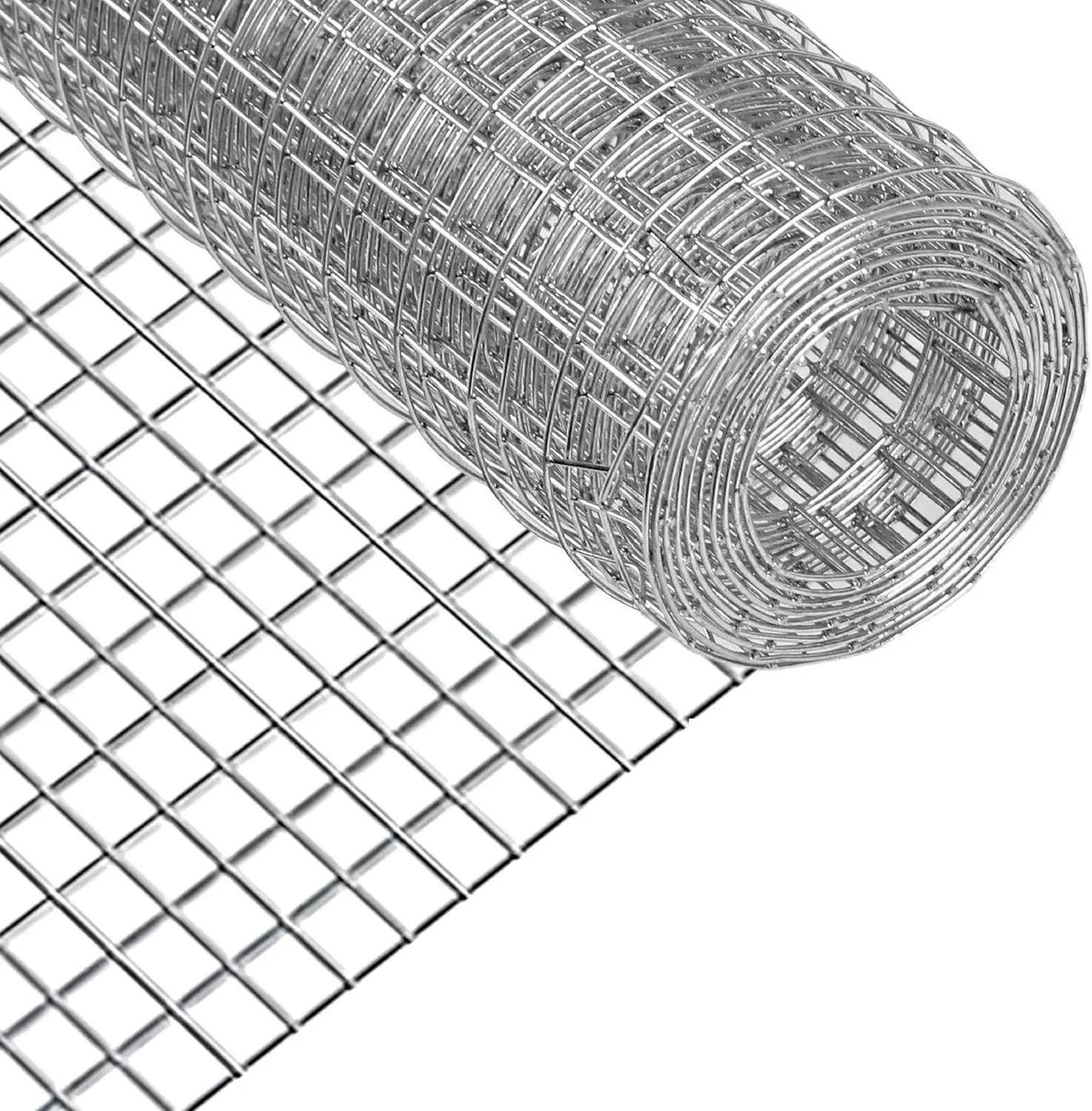 Galvanized Hardware Cloth 1/2 Inch 48 x 100 Ft - Galvanized Mesh Wire Welded Wire Fence for Chicken Coop Gopher Rabbit Garden Pest Prevention