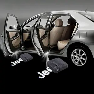 2-piece set, suitable for Jeep models, LED car door welcome projection lights, car decorative lights, car spotlights, car searchlights, car accessories