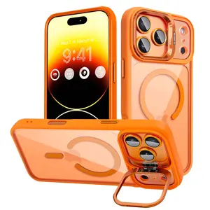 Shockproof Camera Lens Protectors & Stand Protective Phone Case For iPhone 17 Pro Max cases  16 15 14 13 12 Pro, MagSafe Durable Wireless Magnetic