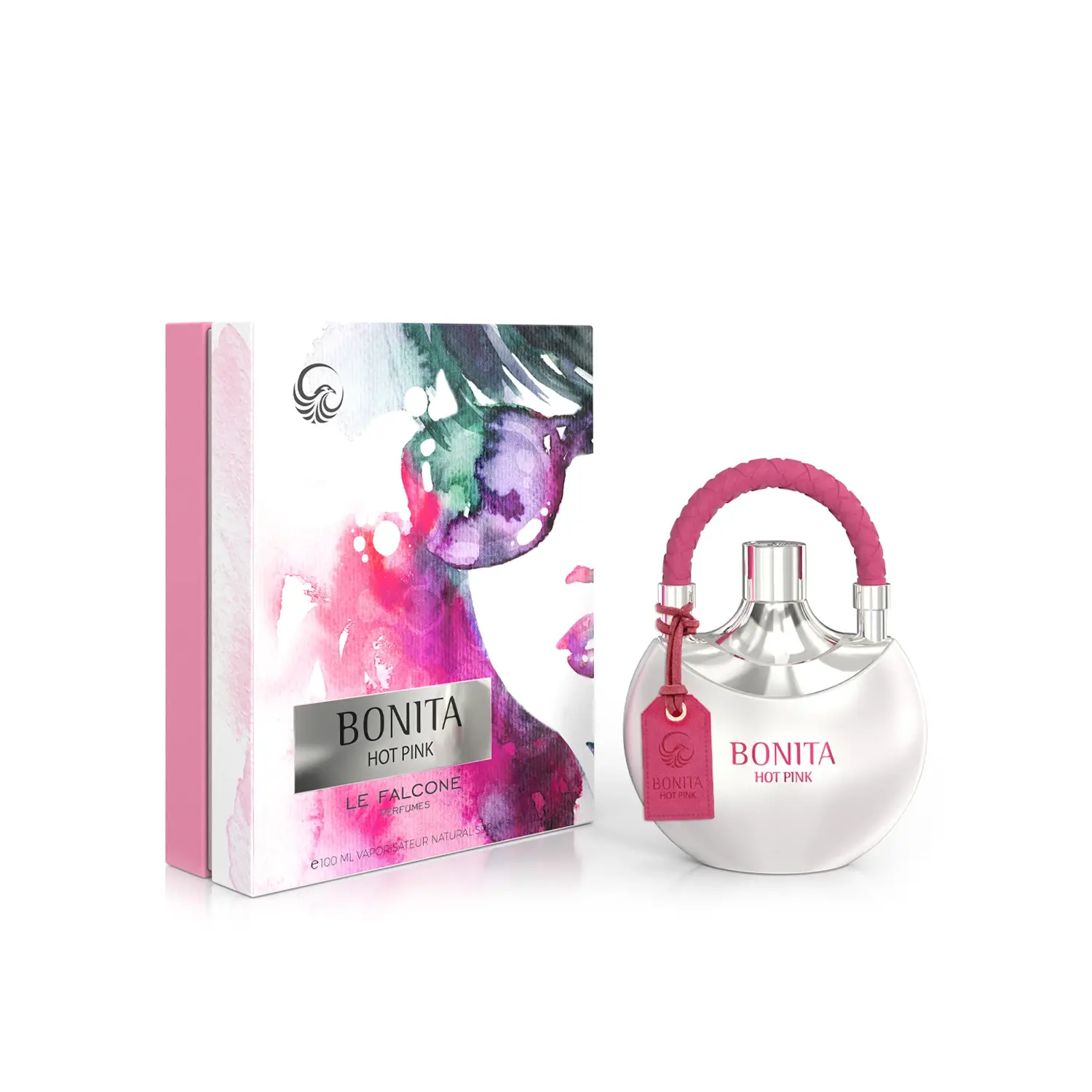 LE FALCONE Bonita Hot Pink Women's Eau de Parfum Spray - Edp Fragrance, Elegant Fruity Floral Scent with Jasmine, Citrus, Earthy Drydown, Boosts Confidence, 100ml (3.4 fl oz)