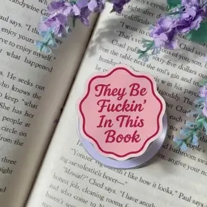 They Be Fckin In This Book Kindle Grip, Stocking Stuffer For Reader Phone Grip, Gift For Book Lover pop socket sticky magnetic mount