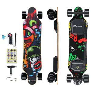 [Wind Rider] Powerful Electric Skateboard longboard 450W max power, top speed 20 mph, maximum range, wireless remote control, UL2272 certified, supports up to 280 lbs, IP5 waterproof rating, suitable for all kinds of users Silent Wheels