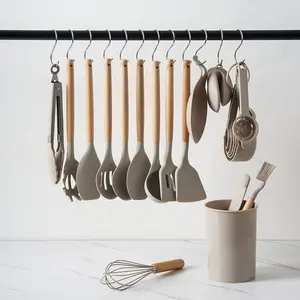 28-Piece Kitchen Tool Set Silicone Cooking Utensil Set Spatulas, Spoons, Measuring Cups/Spoons, Baking Tools Bakeware Cookware