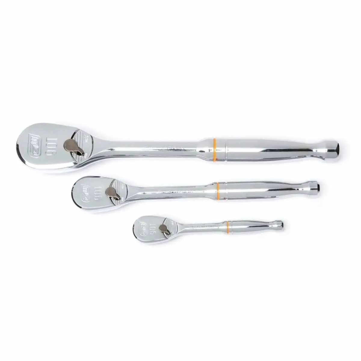 GearWrench 81206T 3 Pc. 1/4", 3/8" & 1/2" Drive 90-Tooth Teardrop Ratchet Set