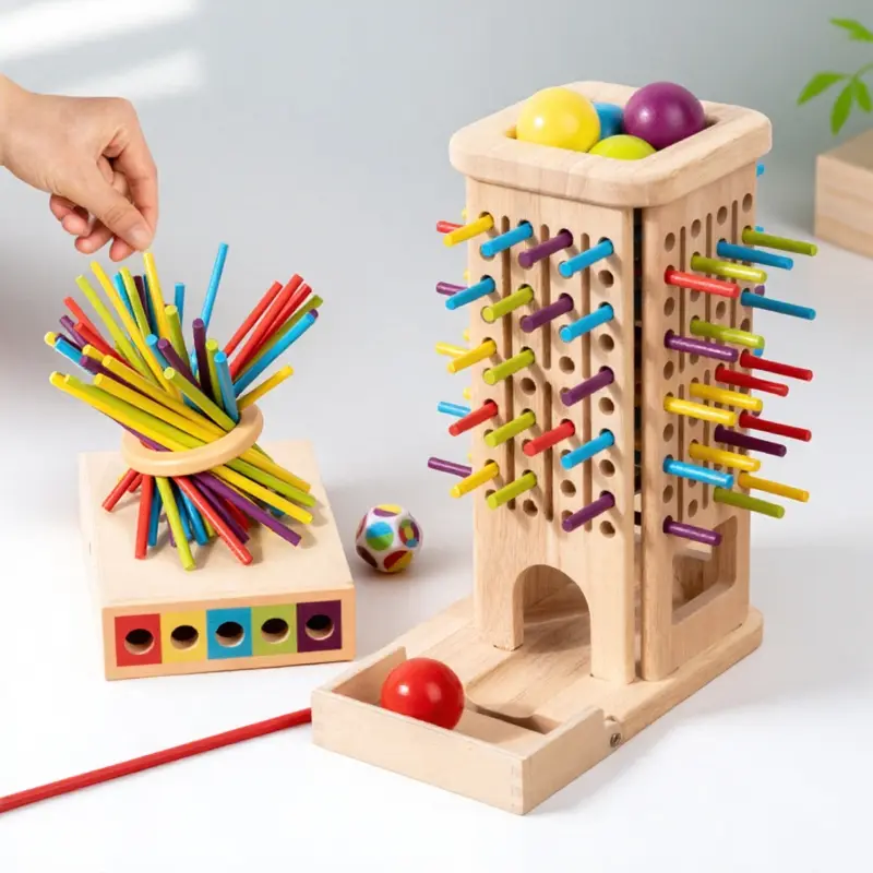 Draw wooden sticks, balance game sticks, children's concentration training toys, kindergarten middle and large classes, puzzle area corner materials.