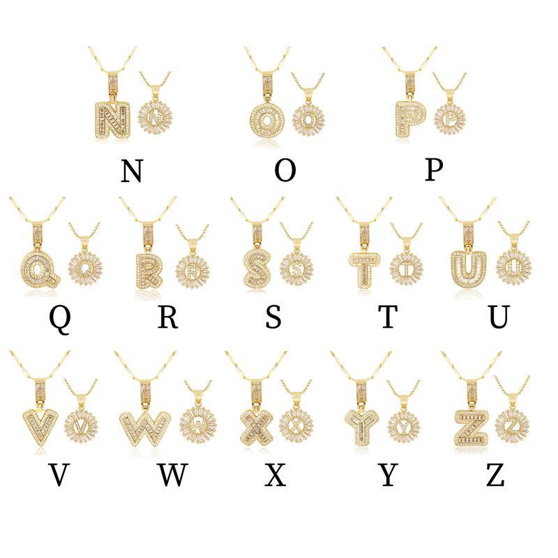 2 Pack Initial Letter Necklace 14k Gold Plated Bling Dainty Necklaces Trendy Chunky Custom Name Necklace Personalized Round Circle Pendant Zirconia Letters Name Valentine's Day Anniversary Jewelry Set Gifts for Mom Gifts for Daughter tiktokshopspringglowu 2 Pack Initial Letter Necklace 14k Gold Plated Bling Dainty Necklaces Trendy Chunky Custom Name Necklace Personalized Round Circle Pendant Zirconia Letters Name Valentine's Day Anniversary Jewelry Set Gifts for Mom Gifts for Daughter tiktokshopspringglowu