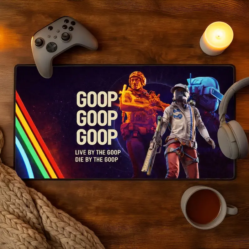ARC Raiders Goop Desk Mat The Burnt Peanut Large Mouse Pad Goopas Gonna Goop Gamer Gifts Video Game Lover Unique Valentines Day Gamer Gift