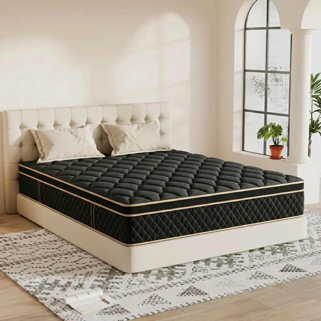 10‘’12‘’14 Inch Space-Saving Mattress 6-Layer Therapeutic Foam Twin Size Cooling Gel Support for Back Comfort Medium Firm Feel CertiPUR-US Bed in a Box for a Romantic Night’s Sleep outdoorfun