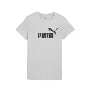 PUMA Womens Essentials Logo Tee Casual Tops Casual - Grey
