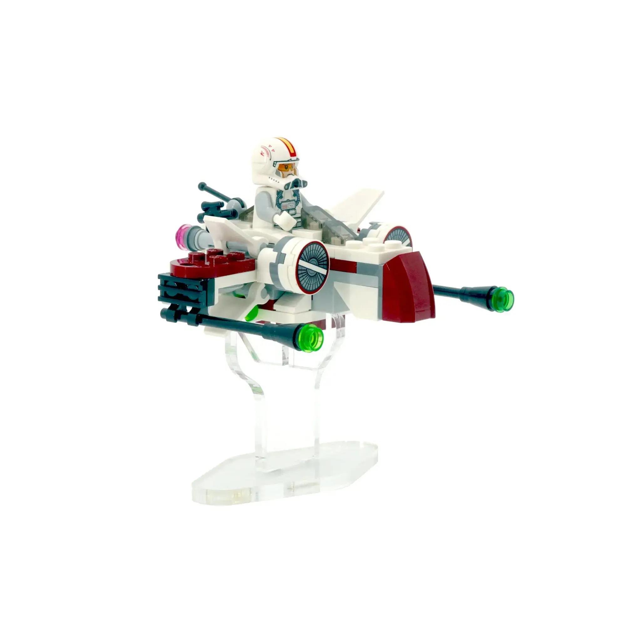 Acrylic Display Stand Compatible with LEGO 75072 ARC-170 Starfighter (Microfighter) - Set Not Included